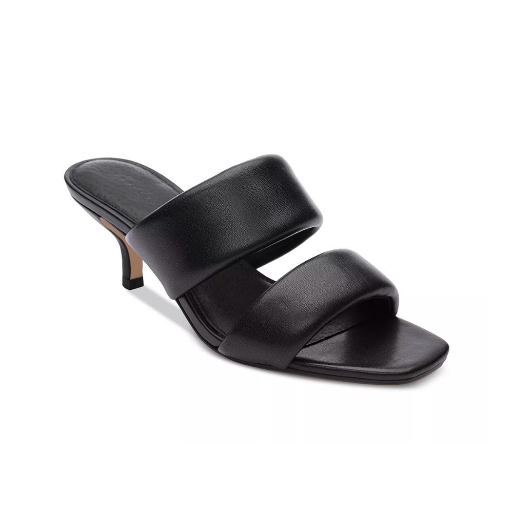 Sanctuary Likely Square Toe Leather Mid Heel Sandals - NWT